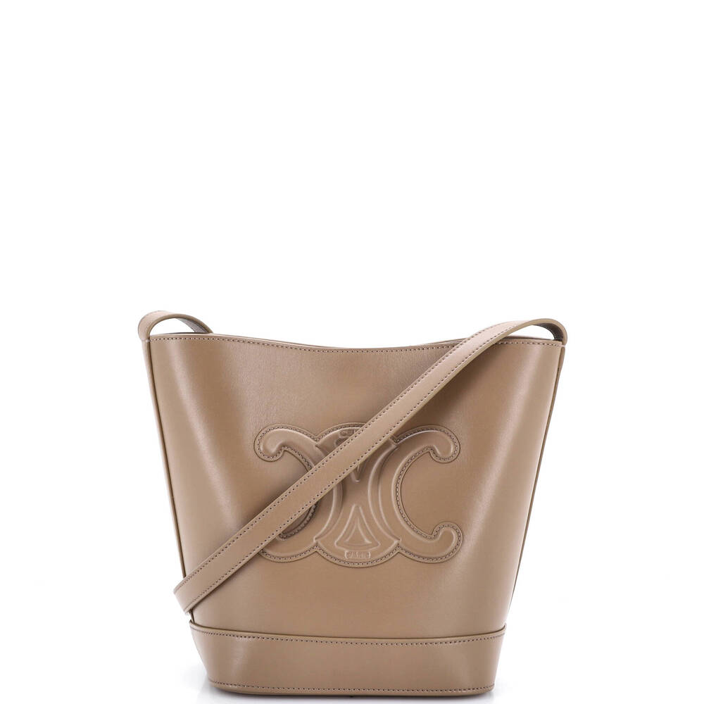 Celine Cuir Triomphe Bucket Bag Leather #254876C18B